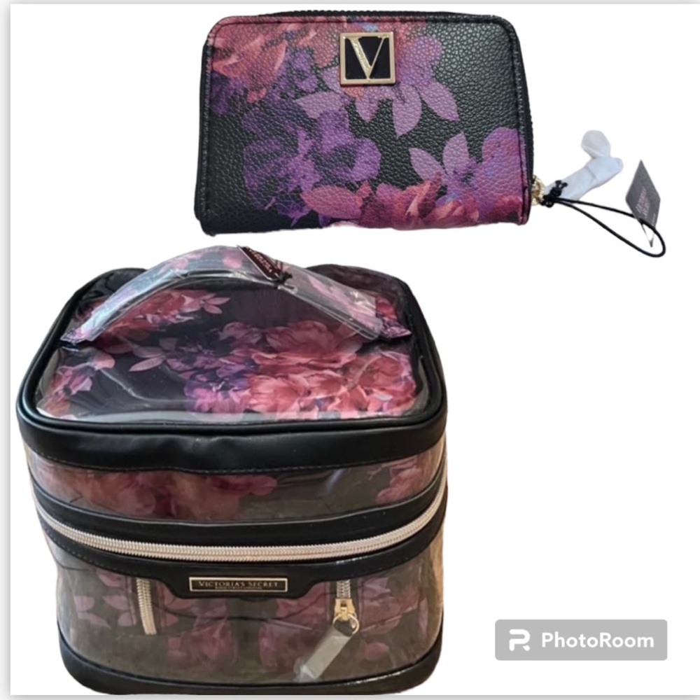 VS LIMITED EDITION RARE MIDNIGHT GARDEN TRAIN CASE & WALLET